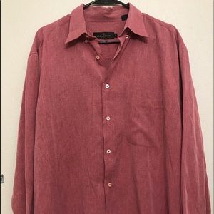 Bugatchi Dress Shirt. Italian Designer.  Large